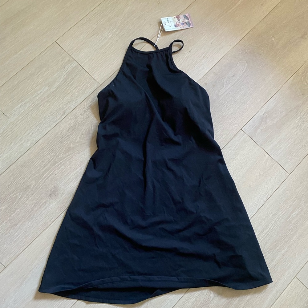 Halara Black Halter Dress NWT